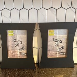 4/$20 next Curved Black Picture Frame Duo- 5x7